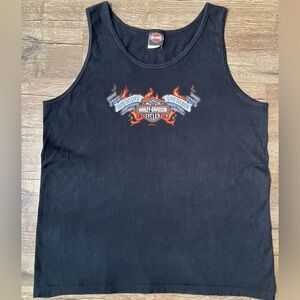 Vintage Harley Davidson XL tank top Smoky Mountain Maryville Gatlinburg Flames